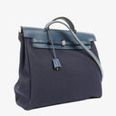 Hermes Herbag Navy Canvas Vache Hunter MM 2 In 1 Bag
