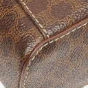 Celine Brown Triomphe Macadam Vanity Handbag