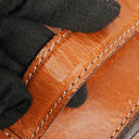 Celine Brown Triomphe Macadam Vanity Handbag