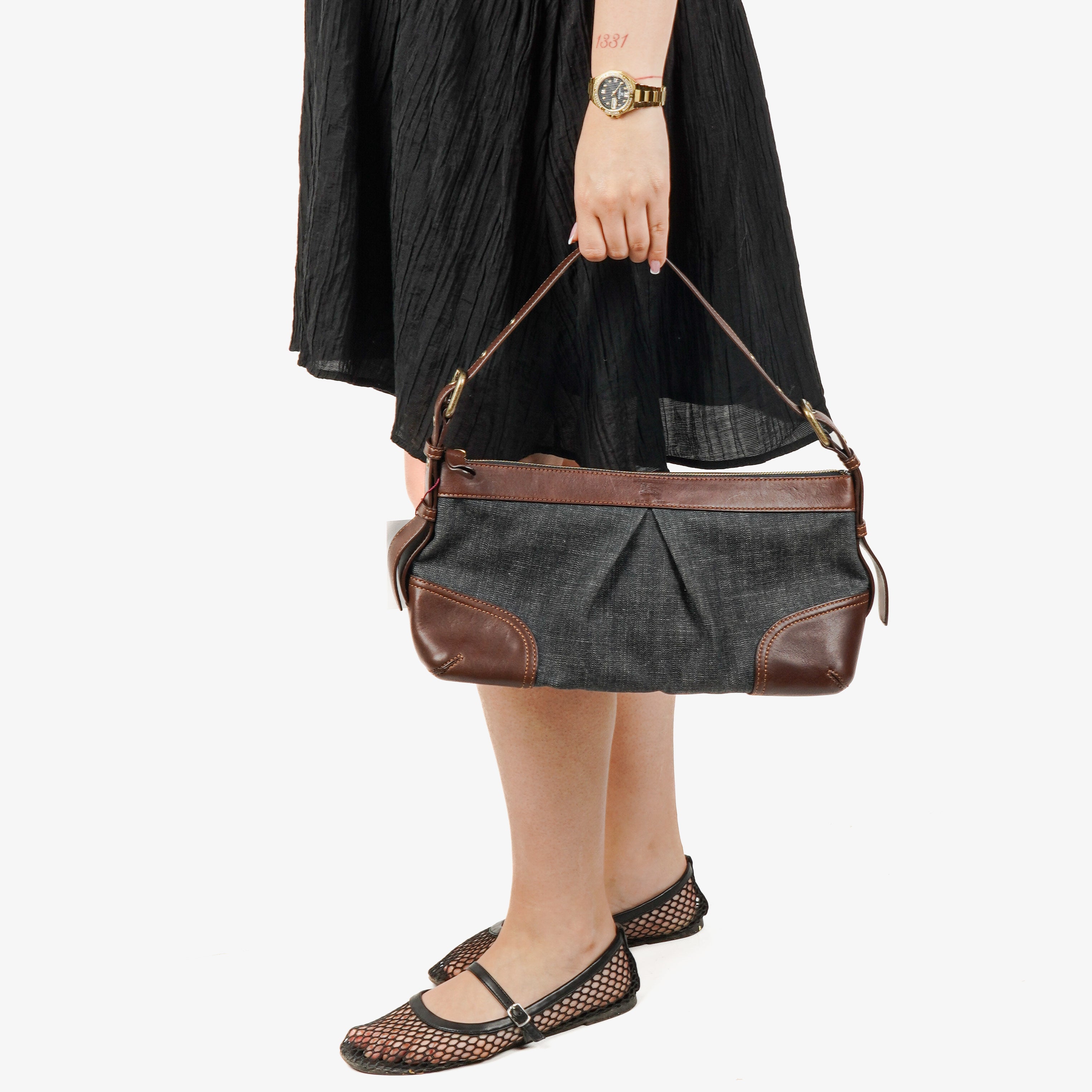 Burberry Blue Label Denim Shoulder Bag