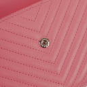 Chanel Large Boy Gusset Pink Chevron Quilted Leather Flap Wallet