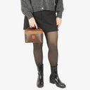 Celine Brown Triomphe Macadam Vanity Handbag