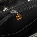 Chanel CC Black Quilted Patent Leather Handbag With 24K Gold-Plated Hardware