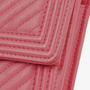 Chanel Large Boy Gusset Pink Chevron Quilted Leather Flap Wallet