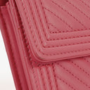 Chanel Large Boy Gusset Pink Chevron Quilted Leather Flap Wallet
