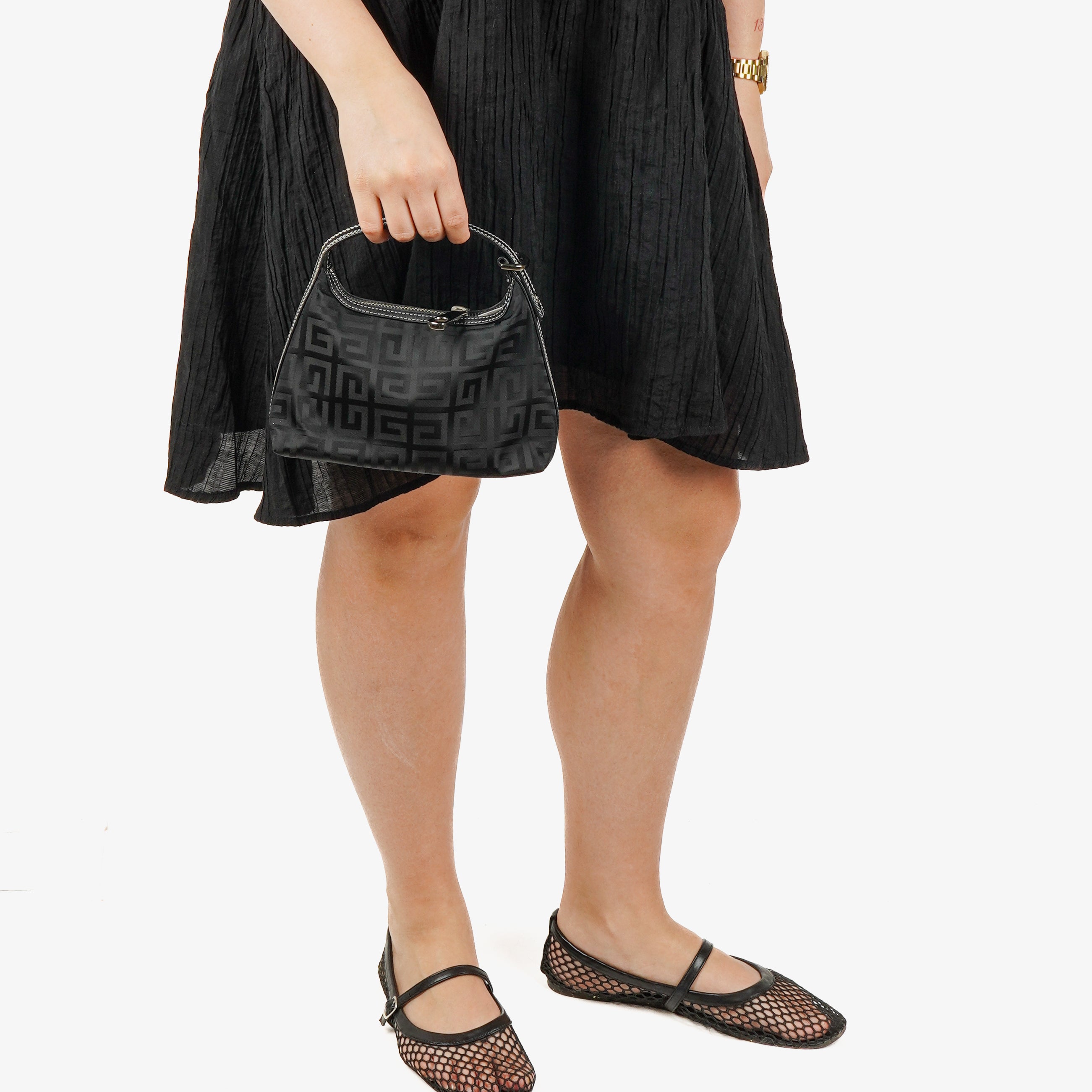 Givenchy Black Nylon Hobo Bag