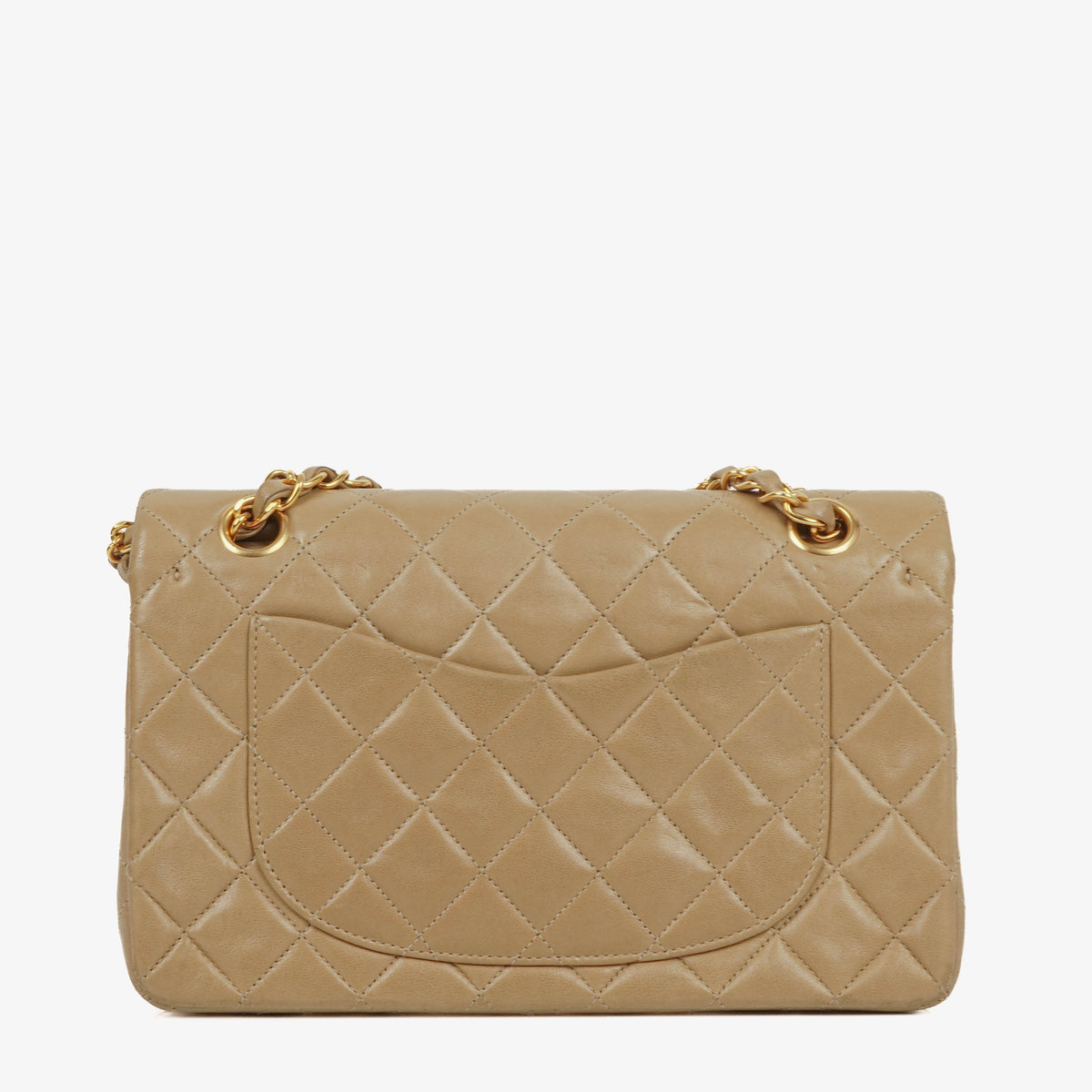 Chanel Vintage Small Classic Double Flap Bag Quilted Lambskin 24K Gold-Plated Hardware