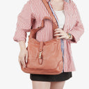 Gucci Orange GG Canvas New Jackie Hobo Bag