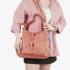 Gucci Orange GG Canvas New Jackie Hobo Bag