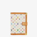 Louis Vuitton x Takashi Murakami White Monogram Multicolore Small Agenda/Notebook Cover
