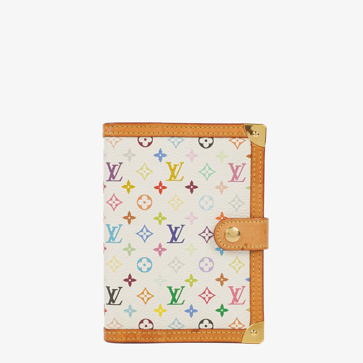 Louis Vuitton x Takashi Murakami White Monogram Multicolore Small Agenda/Notebook Cover
