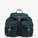 Prada Navy Tessuto Nylon Medium Twin Pockets Drawstring Backpack