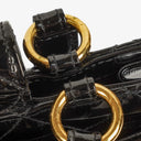 Chanel CC Black Quilted Patent Leather Handbag With 24K Gold-Plated Hardware