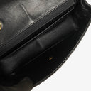 Chanel Single Flap Bag Black Quilted Patent Leather With 24K Gold-Plated Hardware