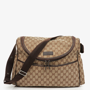 Gucci Beige/Brown GG Canvas Diaper Bag