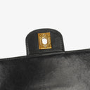 Chanel Single Flap Bag Black Quilted Patent Leather With 24K Gold-Plated Hardware