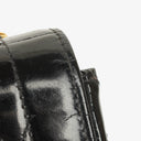 Chanel Single Flap Bag Black Quilted Patent Leather With 24K Gold-Plated Hardware
