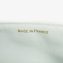 Chanel Vintage Quiltad Mocka Ljusblå Mini Flap-väska