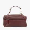 Gucci Burgundy Leather Horsebit Vanity Bag