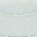 Chanel Vintage Quiltad Mocka Ljusblå Mini Flap-väska