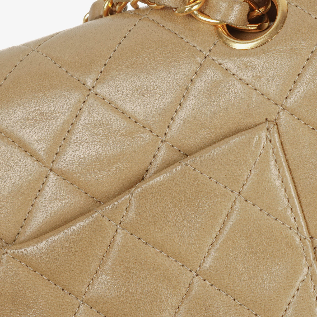 Chanel Vintage Small Classic Double Flap Bag Quilted Lambskin 24K Gold-Plated Hardware