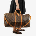 Louis Vuitton Keepall 60 Bandoulière Monogram Canvas Travel Bag