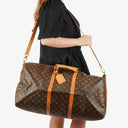 Louis Vuitton Keepall 60 Bandoulière Monogram Canvas Travel Bag