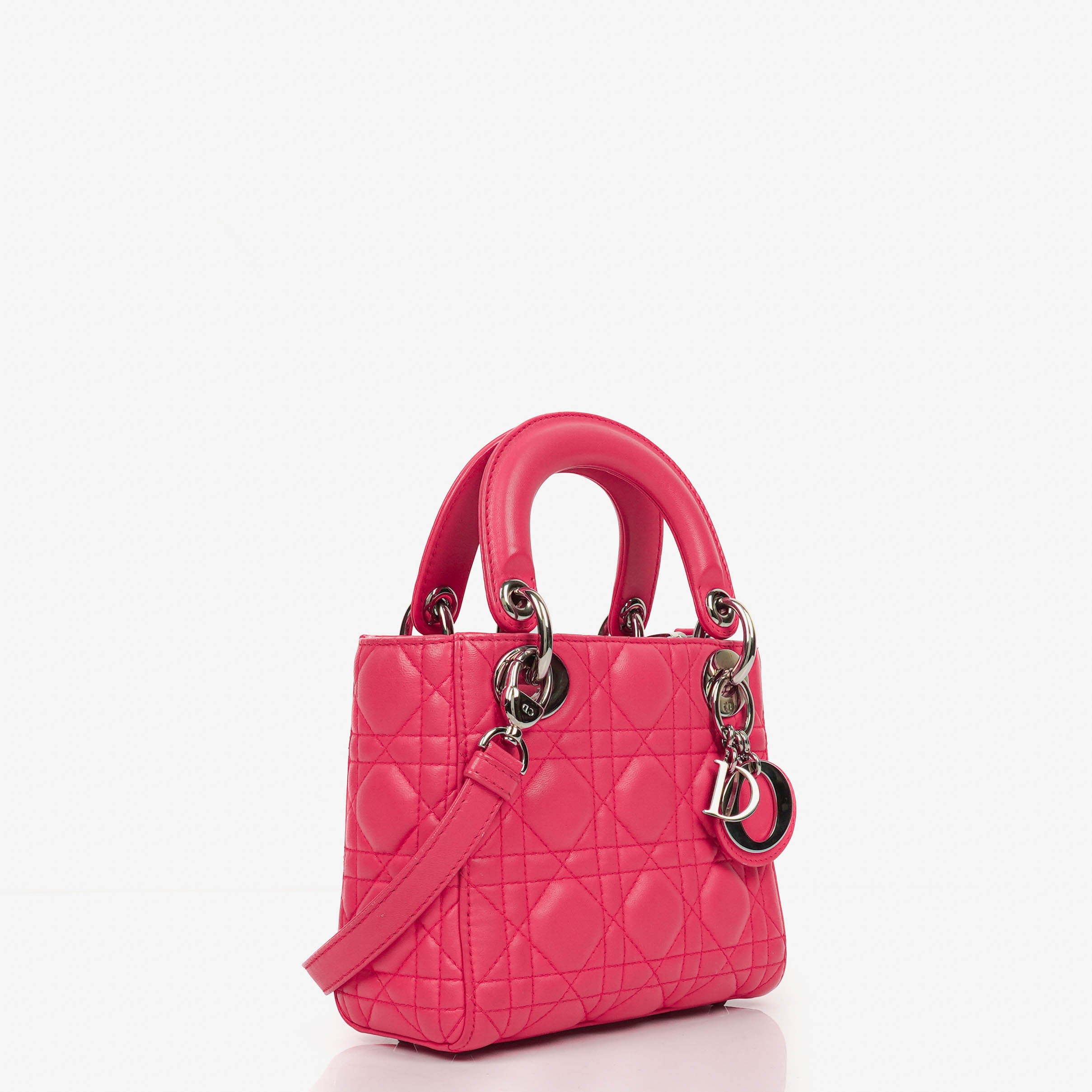 Christian Dior Mini Lady Dior Cannage Steppledertasche
