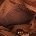 Chanel CC Beige Linen And Brown Leather Tote Bag