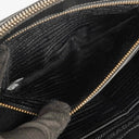 Prada Galleria Black Saffiano Lux Double Zip Tote Bag