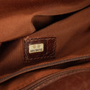 Chanel CC Beige Linen And Brown Leather Tote Bag