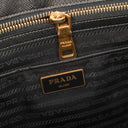 Prada Galleria Black Saffiano Lux Double Zip Tote Bag
