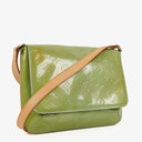Louis Vuitton Thompson Monogram Vernis Green Leather Shoulder Bag
