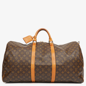 Louis Vuitton Keepall 60 Bandoulière Monogram Canvas Travel Bag