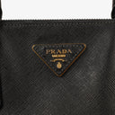 Prada Galleria Black Saffiano Lux Double Zip Tote Bag