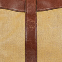 Chanel CC Beige Linen And Brown Leather Tote Bag