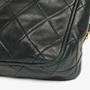 Chanel Vintage CC Black Quilted Lambskin Camera Tassel Bag