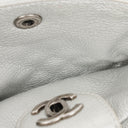 Chanel Silver Metallic Grained Calfskin Casual Rock Waist Bag