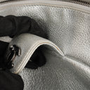Chanel Silver Metallic Grained Calfskin Casual Rock Waist Bag