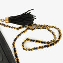 Chanel Vintage CC Black Quilted Lambskin Camera Tassel Bag