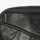 Chanel Vintage CC Black Quilted Lambskin Camera Tassel Bag