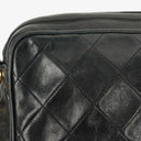 Chanel Vintage CC Black Quilted Lambskin Camera Tassel Bag
