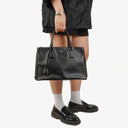 Prada Galleria Black Saffiano Lux Double Zip Tote Bag