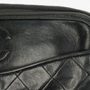 Chanel Vintage CC Black Quilted Lambskin Camera Tassel Bag
