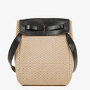 Hermes Herbag TPM Natural Noir Shoulder Bag With Palladium Hardware