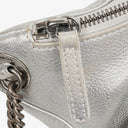 Chanel Silver Metallic Grained Calfskin Casual Rock Waist Bag