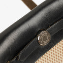 Hermes Herbag TPM Natural Noir Shoulder Bag With Palladium Hardware