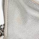 Chanel Silver Metallic Grained Calfskin Casual Rock Waist Bag