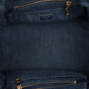 Prada Avio Denim Logo Tote Bag