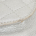 Chanel Silver Metallic Grained Calfskin Casual Rock Waist Bag